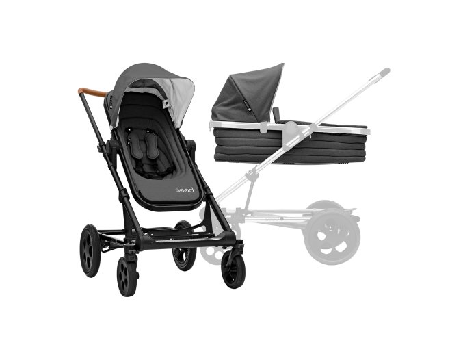 BRITAX SET Kočík Seed Papilio Black, Cognac/Dark Grey