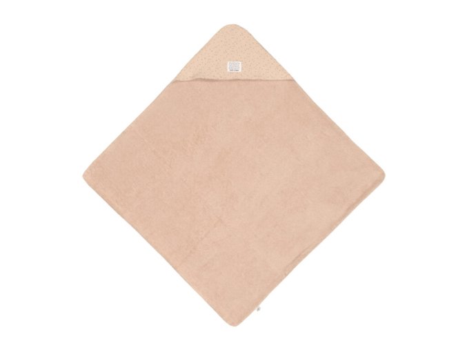 LÄSSIG BABIES LÄSSIG Muslin/Terry Hooded Towel dots 2025 peach (Varianta rose)