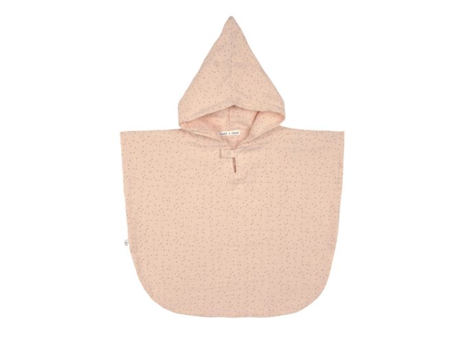 LÄSSIG BABIES LÄSSIG Muslin Poncho (Varianta dots 2025 peach rose)