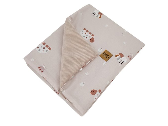 EKO Deka bavlnená s podšívkou VELVET (Varianta  Bees Beige 100x80 cm)