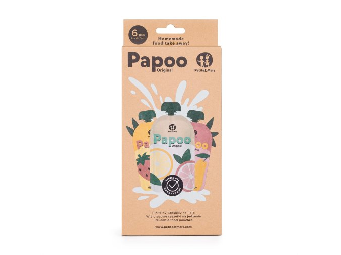PETITE&MARS Kapsička na jedlo Papoo Original (Varianta  - 6 ks)