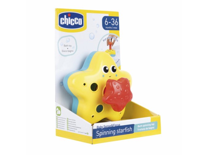 CHICCO Hračka do vody Hviezdica rotujúca (Varianta  6m+)