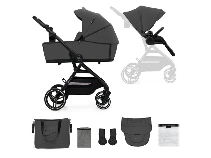 KINDERKRAFT SELECT Kočík kombinovaný Yoxi 2v (Varianta 1 Moonlight Grey)