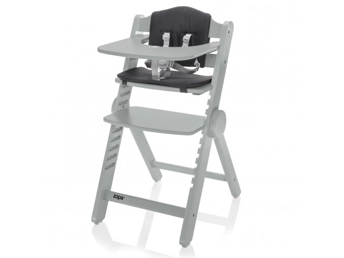 ZOPA Drevená jedálenská stolička Clipp & Clapp, Grey
