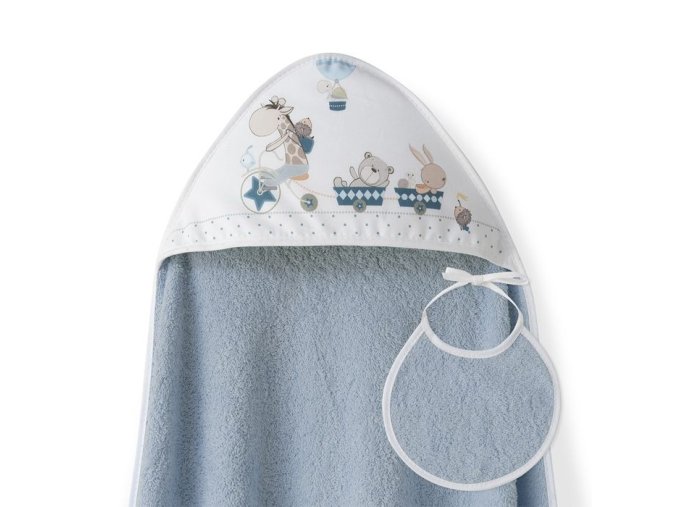 INTERBABY OSUŠKA froté ZVIERATKÁ + podbradník - petrolejová