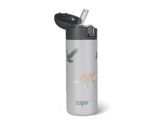 ZOPA Termoska na tekutiny s brčkem 400 ml, Mountains