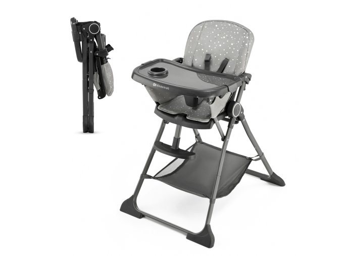 KINDERKRAFT Stolička jedálenská Foldee (Varianta  Grey)
