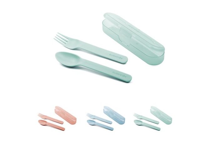 SUAVINEX Sada příborov s obalom FOREST - modrá (Varianta 1)