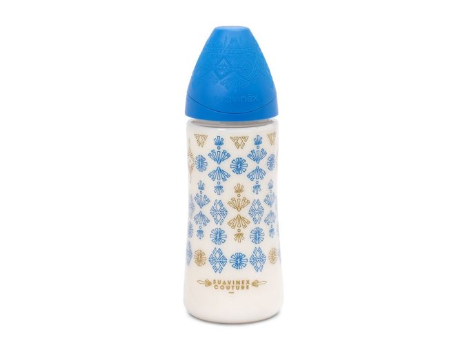 SUAVINEX FĽAŠA PREMIUM 360ml SILIKÓN - TMAVO MODRÁ