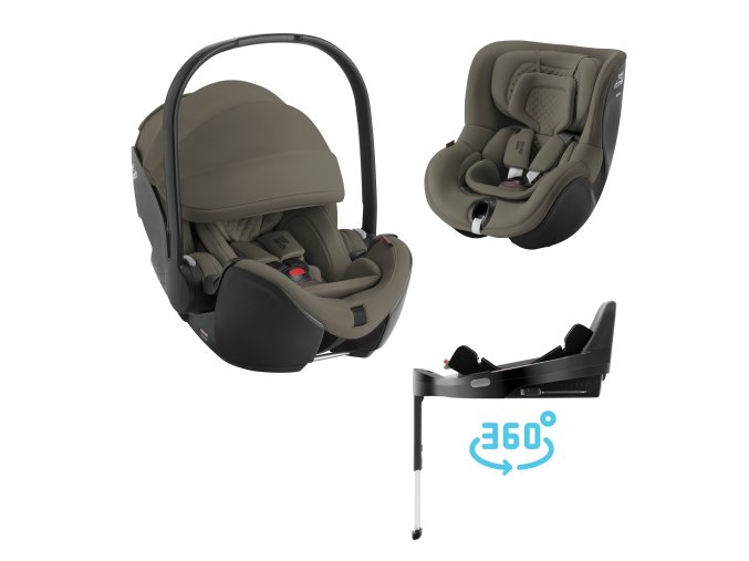 BRITAX Autosedačka set Baby-Safe Pro + Vario Base 5Z + autosedačka Dualfix 5z Lux, Urban Olive, Zelená