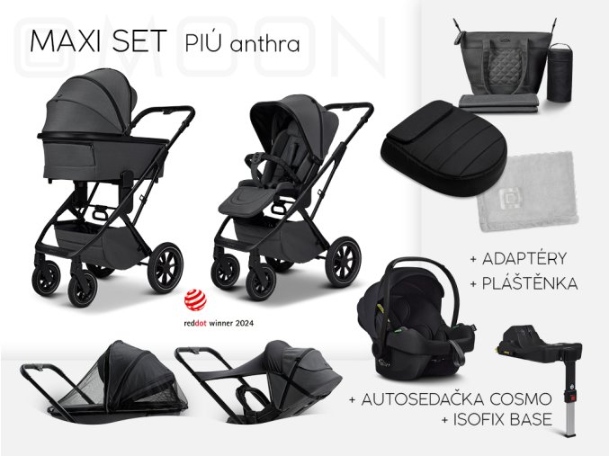 Moon PIÚ Maxi set Black matt - ANTRA