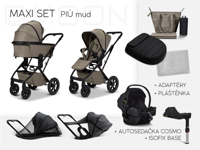 Moon PIÚ Maxi set Black matt - MUD