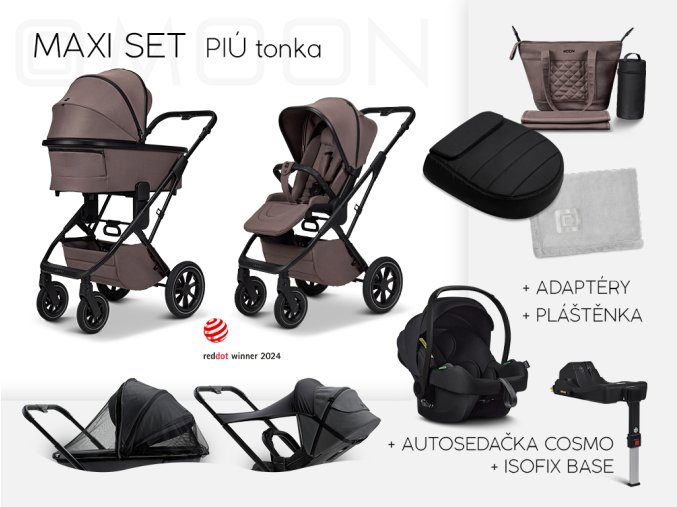 Moon PIÚ Maxi set Black matt - TONKA