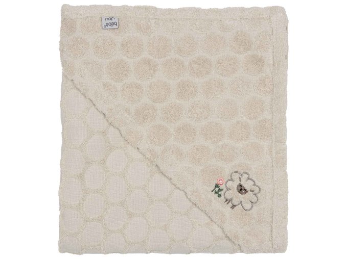 27895 uterak s kapucnou frote bebe jou tiny sheep kremova