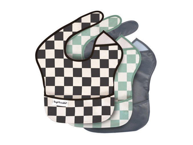 Tiny Twinkle Podbradník 3 ks - Boy Checkers