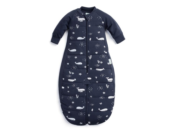 ERGOPOUCH Vak a overal na spanie 2v1 organická bavlna Suit Whale 3-12 m, 6-12 kg (Varianta , 2,5 tog)