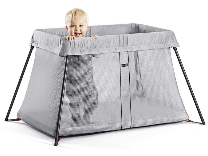 Babybjorn cestovná postieľka Travel Crib Light Silver - stříbrná