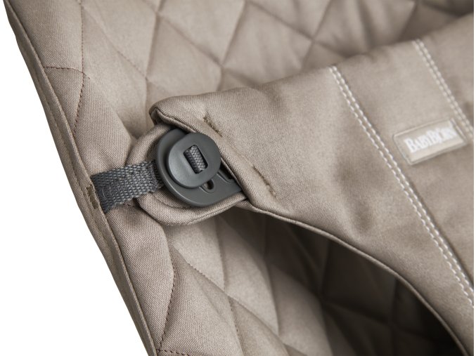 Lehátko Babybjorn Bouncer Bliss  Sand Grey Woven tm.šedá konštrukcia