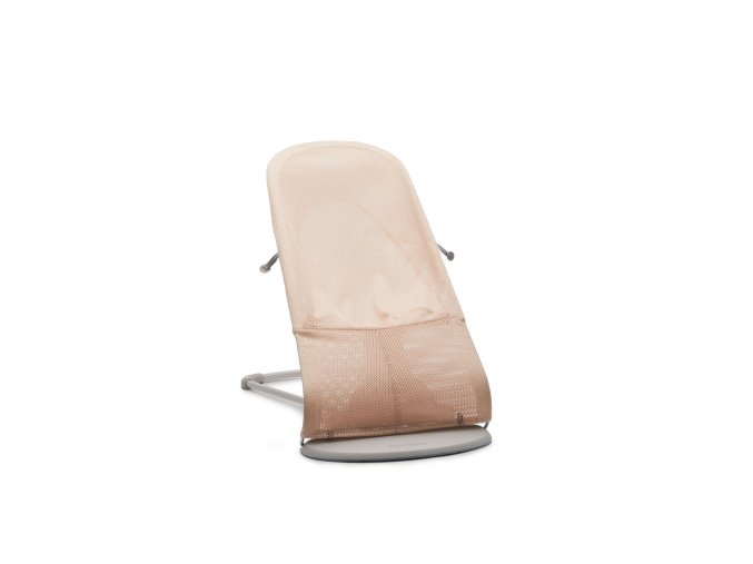 Babybjorn lehátko Soft Pearly Pink/White mesh, svetlo šedá konštrukcia