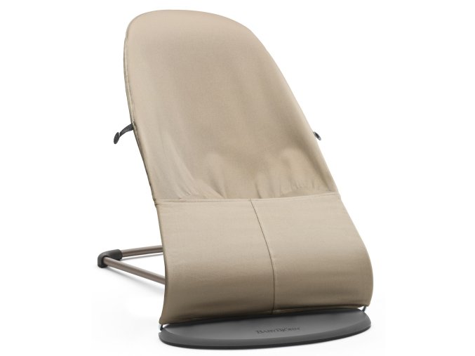 Lehátko Babybjorn Balance Soft cotton Khaki/Beige , tmavo šedá konštruckia