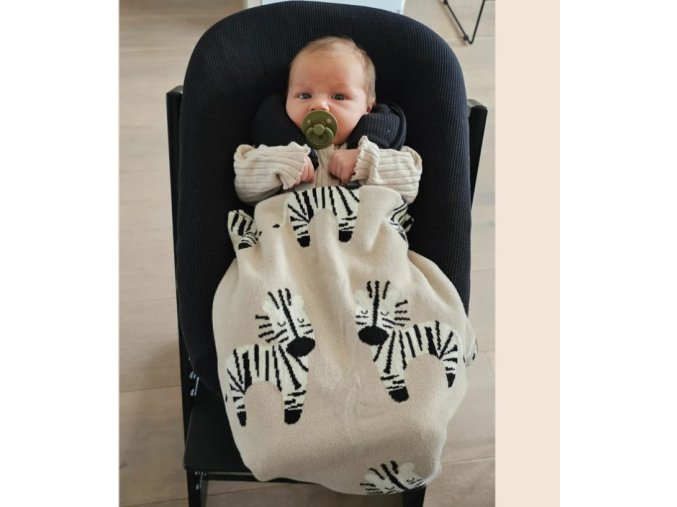 Ukje deka pro miminko béžová Beige Zebra