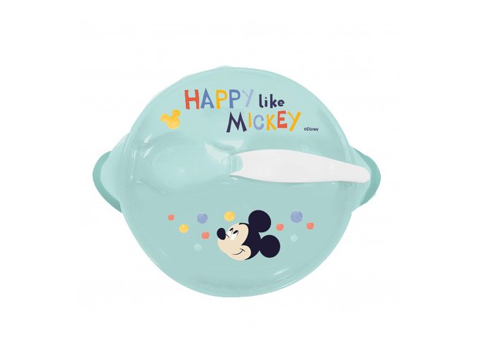 THERMOBABY Miska s přísavkou a víčkem, Mickey