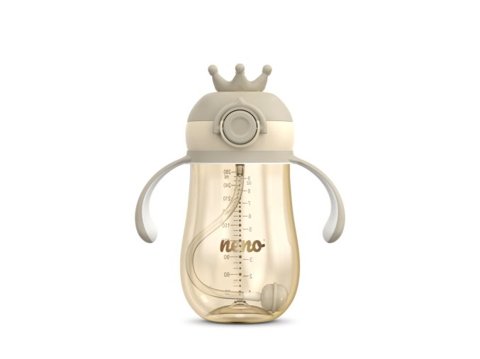 NENO Hrnček so slamkou - hnedá (Varianta  12m+)