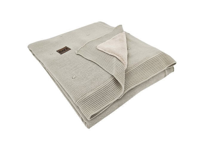 EKO Deka pletená s podšívkou (Varianta  Beige 100x80 cm)