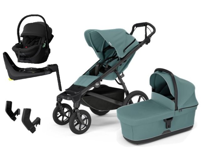 THULE Kočík Urban Glide 4-kolesový s autosedackou thule maple a bázou alfi