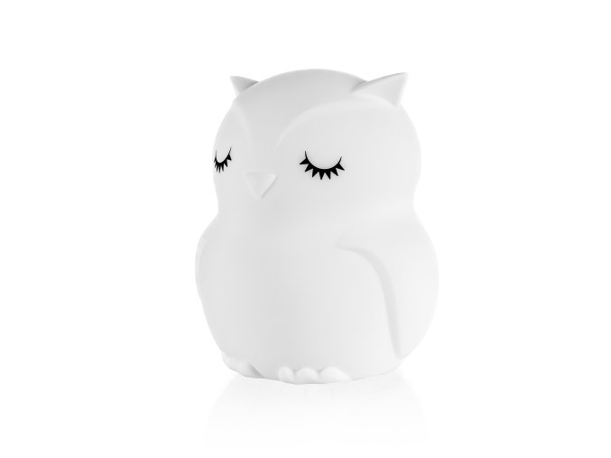 ZOPA Silikónová nočná LED lampička s hudbou veľkosti L, Owl