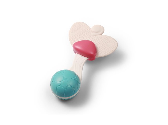 BABYONO Hrkálka s hryzačkou 3m+ Heart