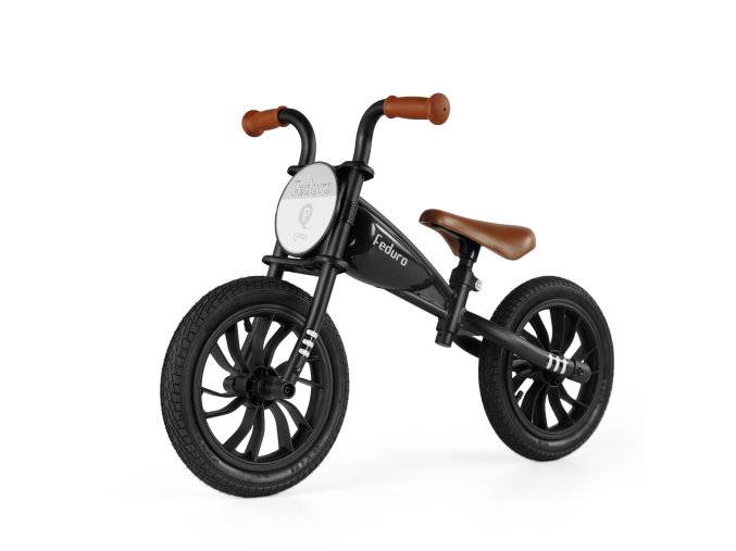 QPLAY Odrážadlo Feduro (Varianta  Black, vek 3-6 rokov, do 30 kg)