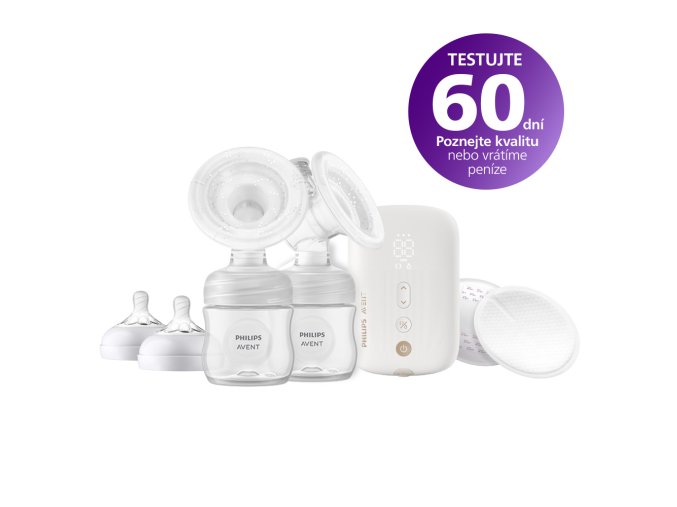 Philips AVENT Odsávačka materského mlieka elektronická nabíjacia DUO SCF398/11