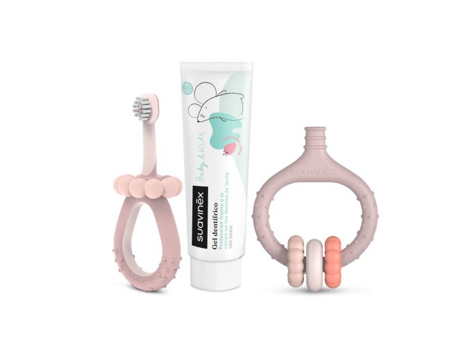 SUAVINEX SADA pre ústnu hygienu - ružová
