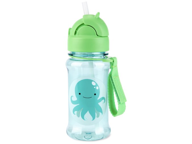 SKIP HOP Zoo tritan Fľaša so slamkou 355ml (Varianta  Chobotnica 12m+)