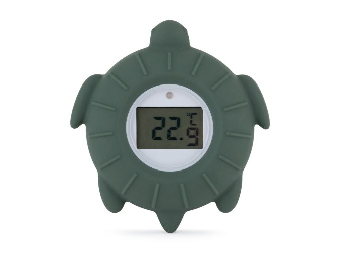 PETITE&MARS Teplomer silikónový digitálny do vody (Varianta  Turtle Terry Misty Green 0m+)