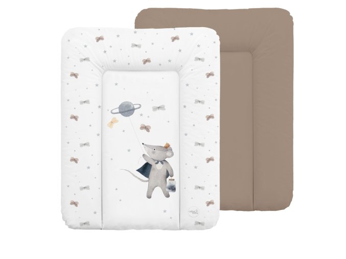 CEBA BABY Podložka prebaľovacia mäkká malá (50x70) Basic (Varianta  Cosmic Mouse)