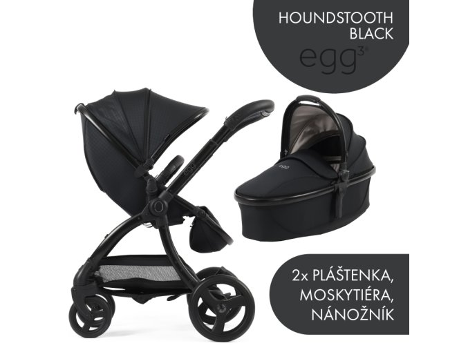 babystyle egg3 set 2 v 1 houndstooth black 2025 special edition