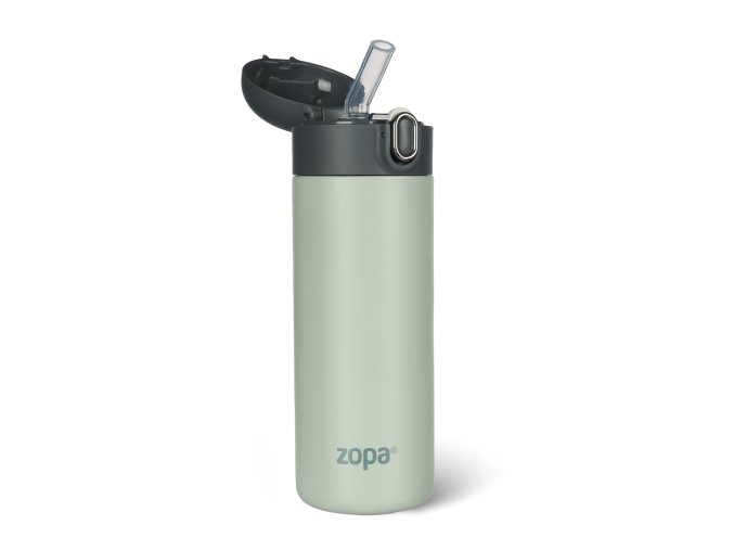 ZOPA Termoska na tekutiny s brčkem 400 ml, Pistacio green