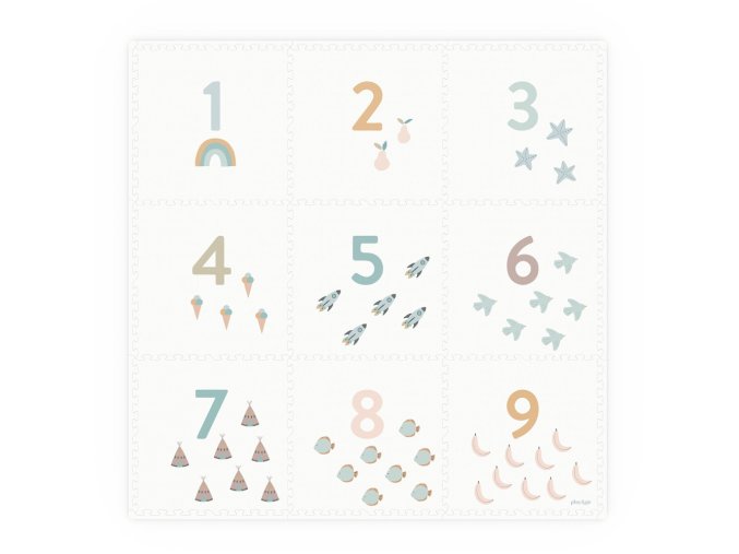 PlayandGo EEVAA numbers foam playmat front puzzle