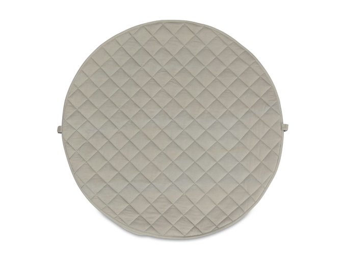 Playandgo organic quilted playmat detail meadow green open 1