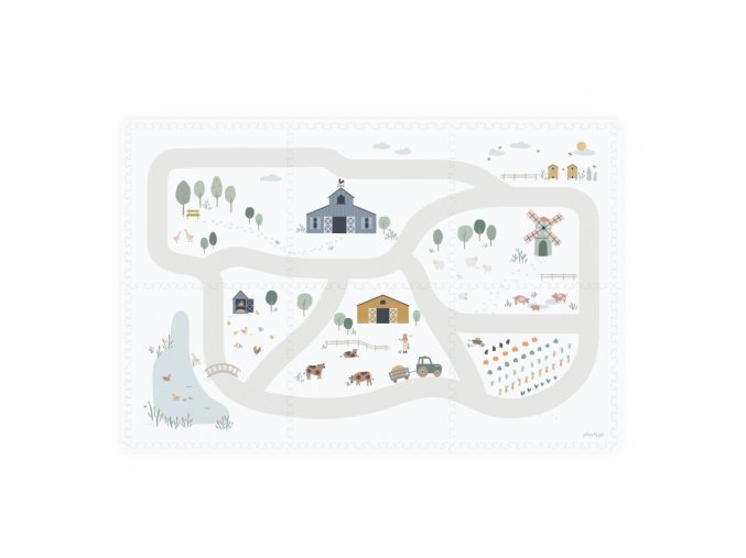 Playandgo EEVAA Farm Puzzlemat complete front side