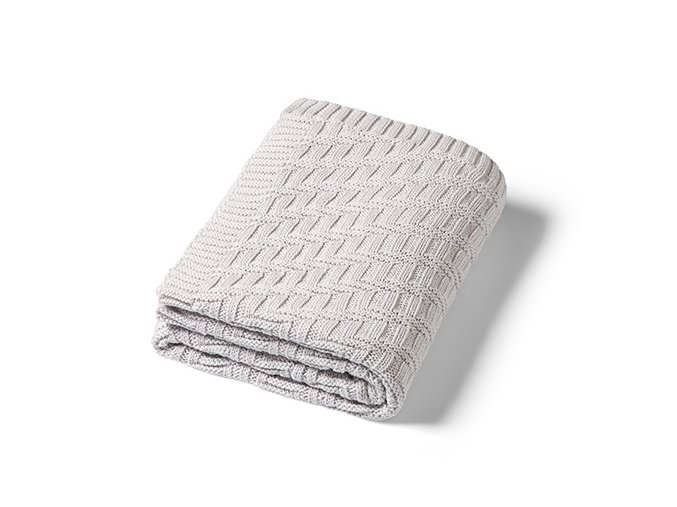BABYONO Deka z organickej bavlny pletená 75 x 100 cm (Varianta  grey 0m+)