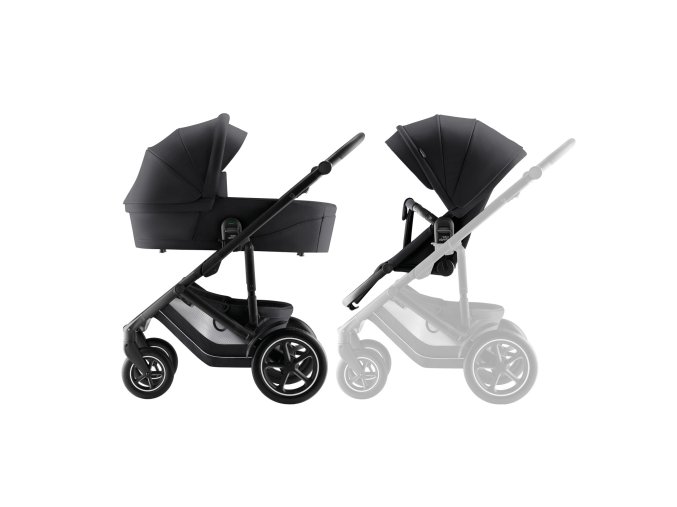 BRITAX Sada kočíka Smile 5Z + hlboká vanička Style, Carbon Black