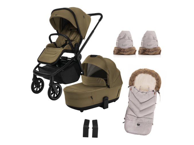 ZOPA Sada Move Cross 5 + hlboká korba Move XL 5 + darčeky, Toffee Brown