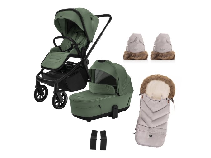 ZOPA Sada Move Cross 5 + hlboká korba Move XL 5 + darčeky, Rocky Green