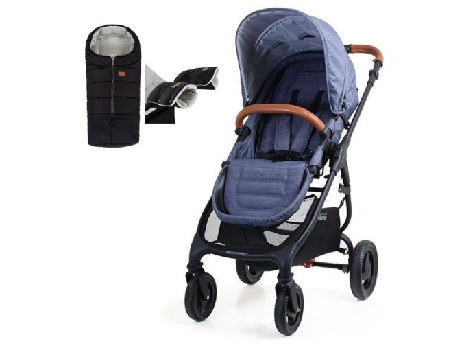 VALCO BABY Kočík športový Trend 4 Ultra Denim + fusak a rukávnik/rukavice Jasie (Varianta  BLK)