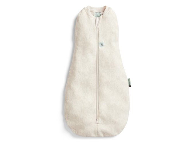 ERGOPOUCH Zavinovačka a vak na spanie 2v1 Cocoon Oatmeal Marle (Varianta  0-3 m, 3-6 kg, 1 tog)