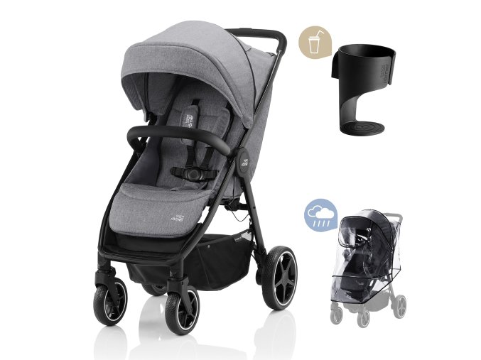 BRITAX Kočík B-Agile R, Elephant Grey/Black