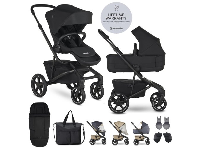 EASYWALKER Kočík kombinovaný Jimmey Pepper Black XXL (Varianta  RWS)